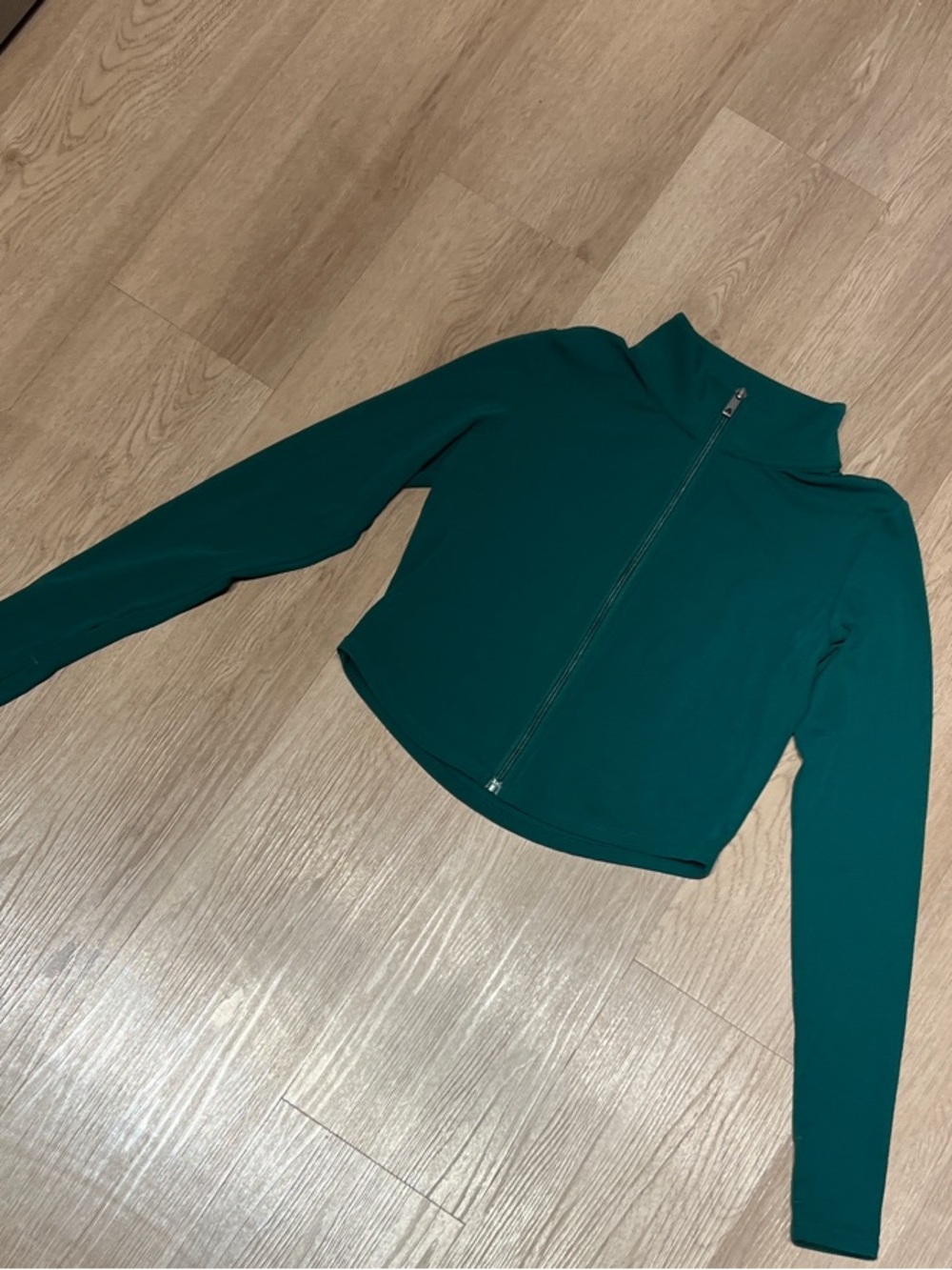 Women’s Teal Full-Zip Long Sleeve Top